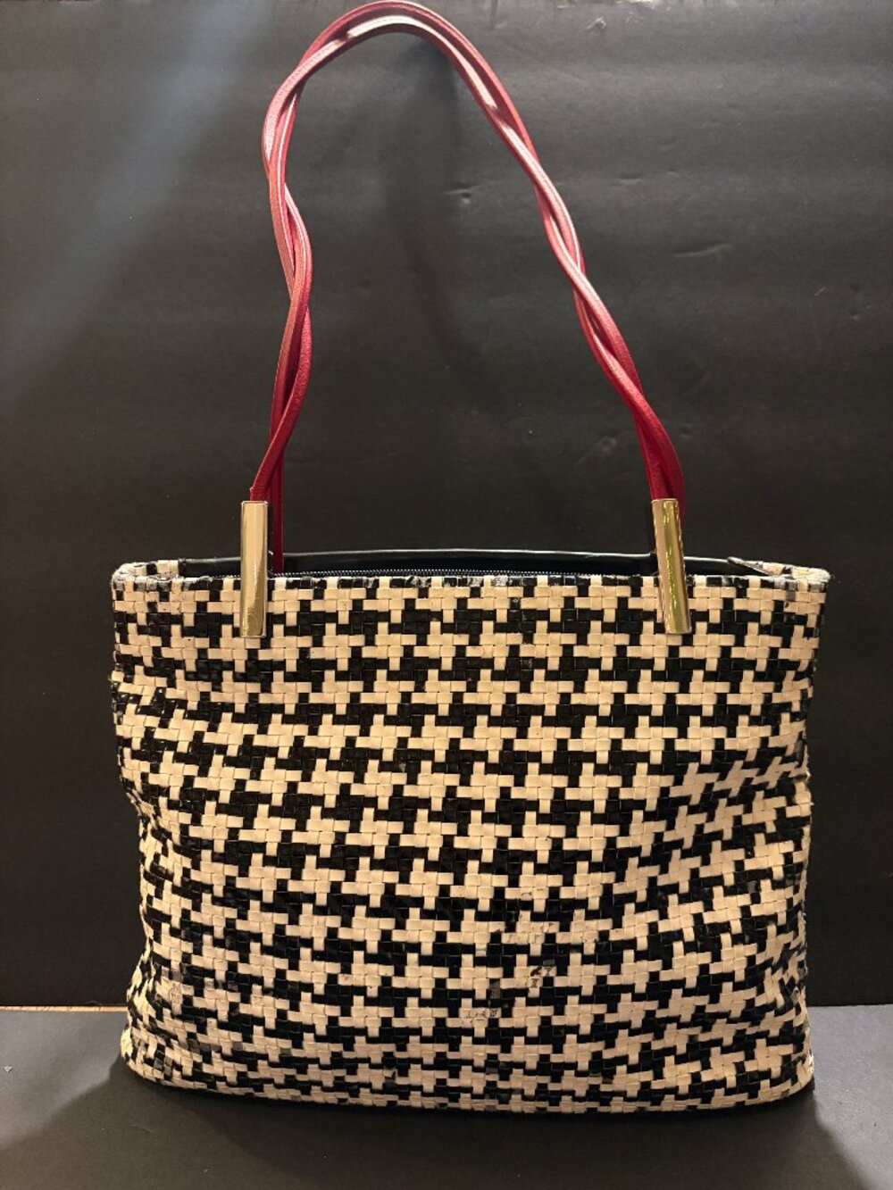 Vintage Arcadia Made in Italy Woven Leather Bag